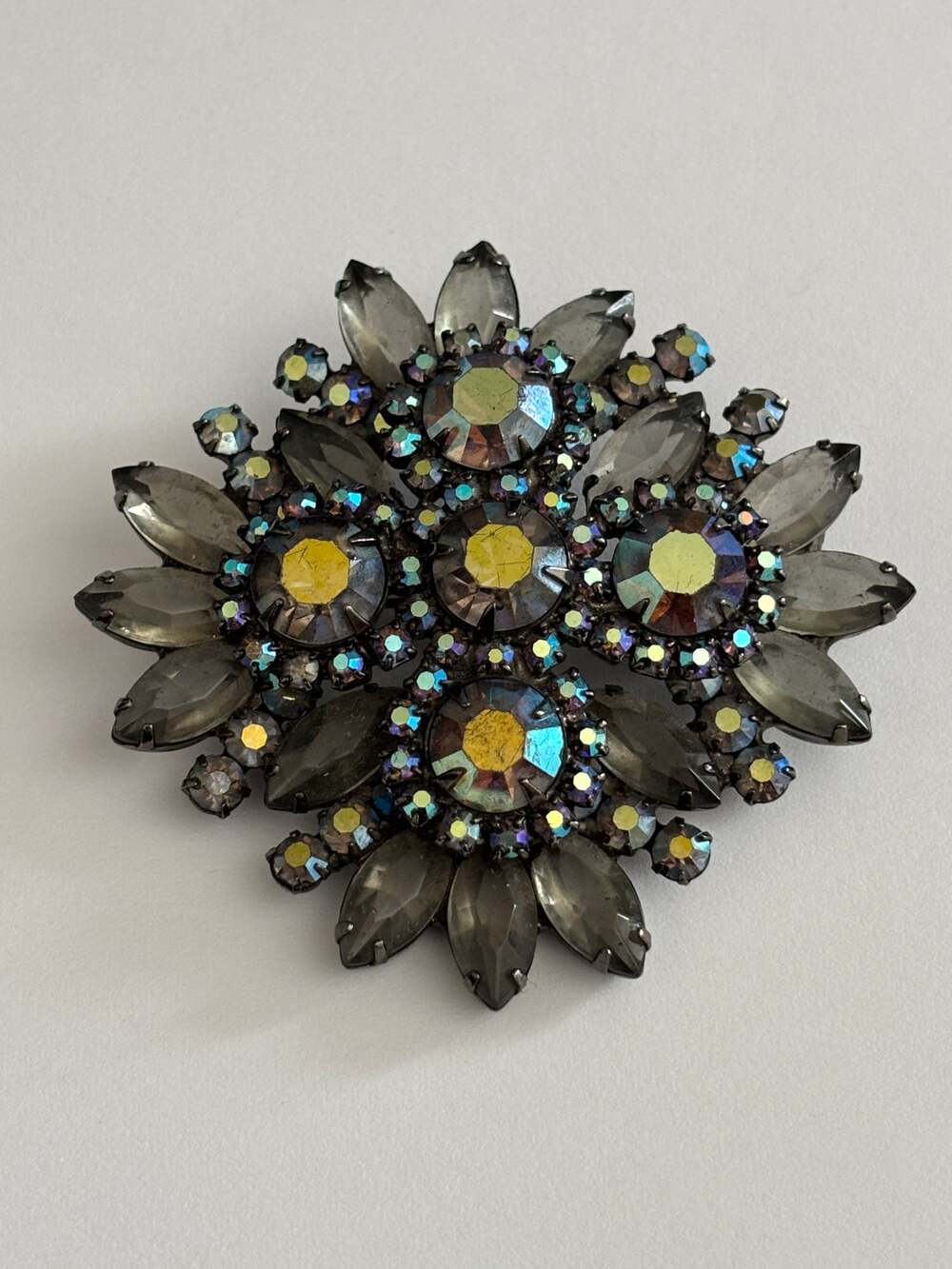 Vintage Juliana Rhinestone Brooch AB Crystals